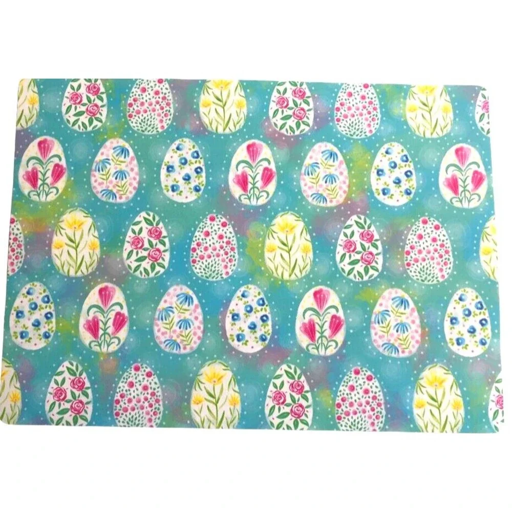 Easter Egg Placemats Vinyl Foam Back Wipe Clean Easy Care 18x13